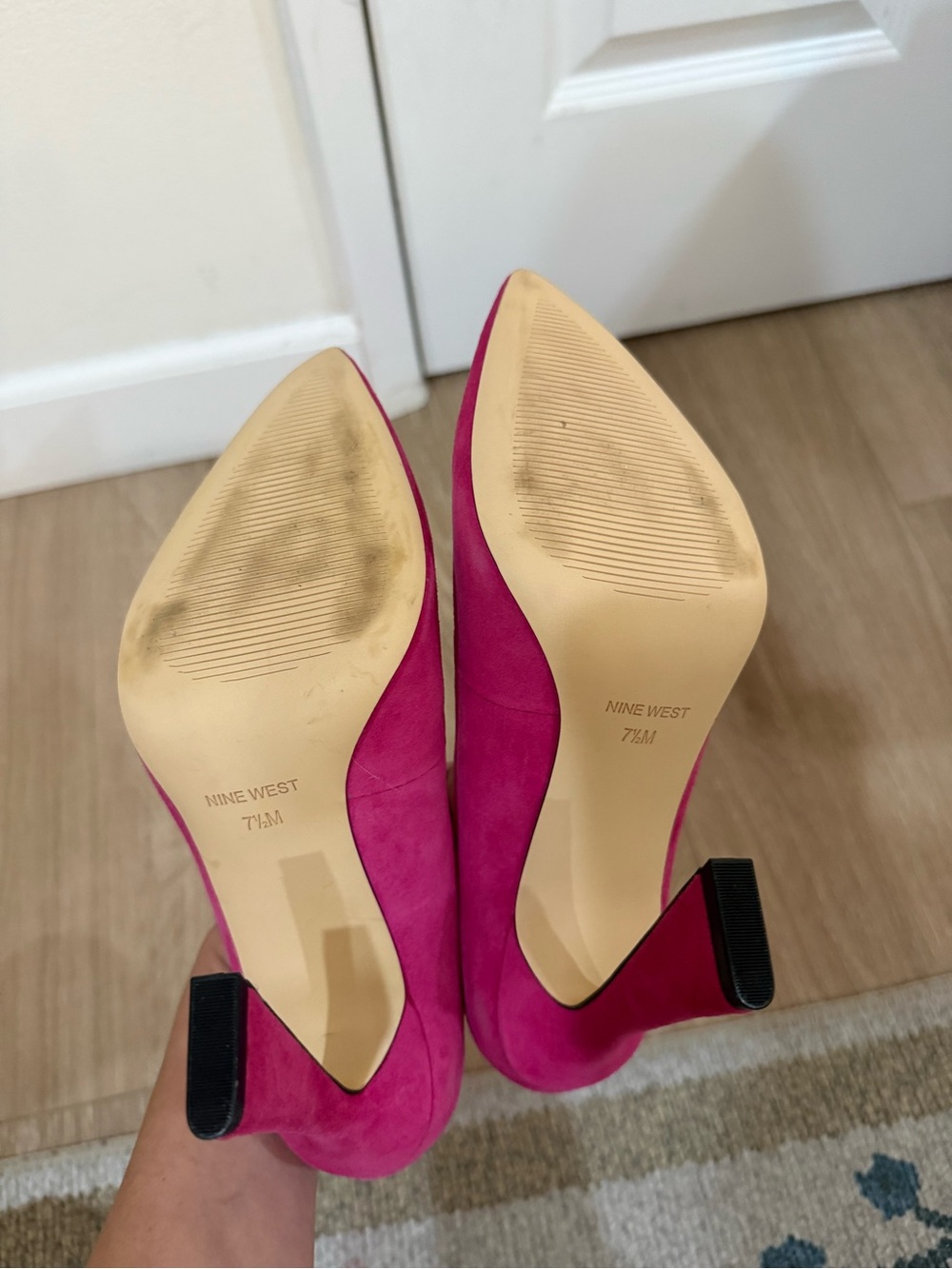 Nine West Pink Suede Pointed Toe Pumps LIKE NEW! ๐๐ - Picture 4 of 5